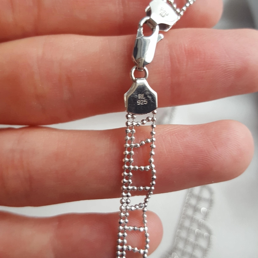 925 sterling silver necklace new - Picture 3 of 4